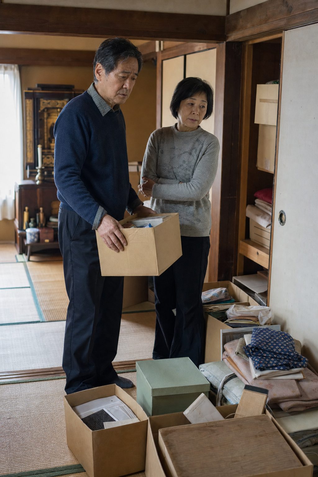 実家の片付けに悩むご家族